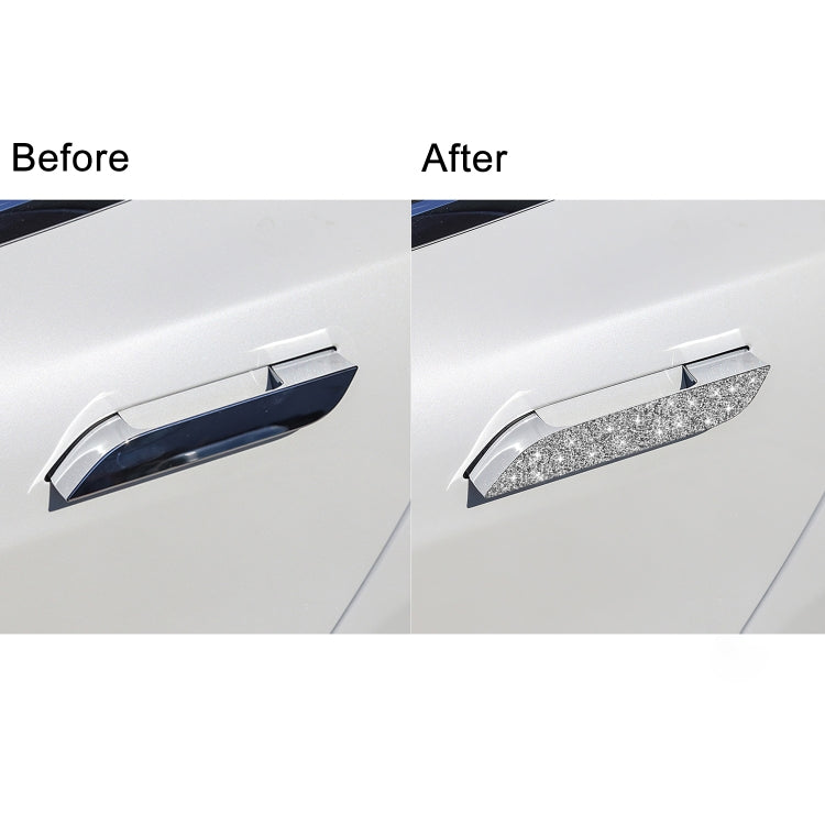 For Tesla Model S Car Outside Handle Diamond Sticker,Left and Right Drive Universal by buy2fix