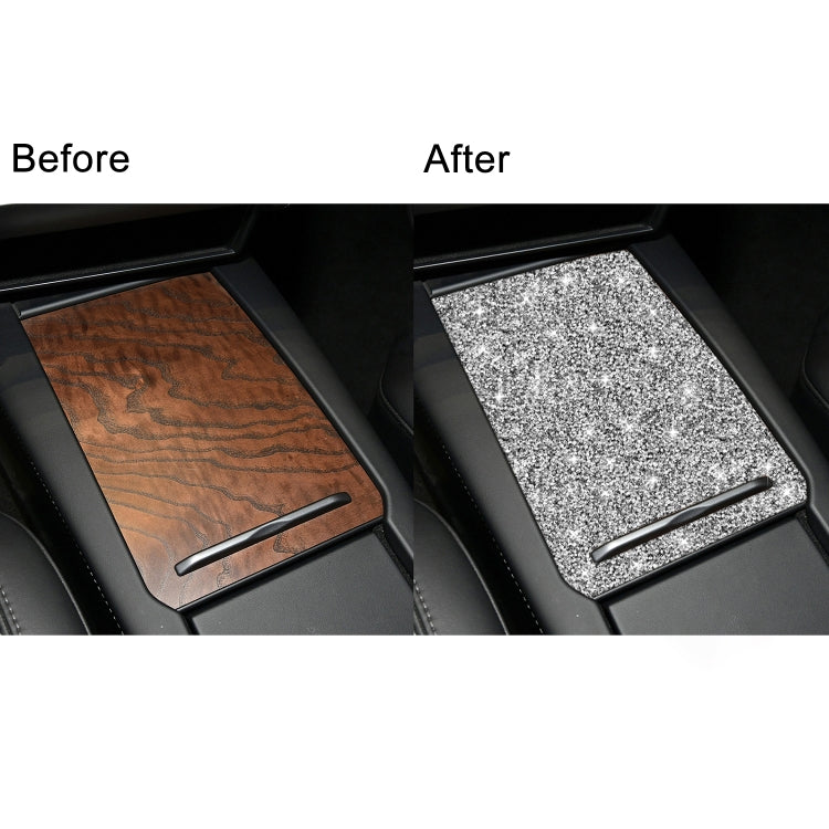 For Tesla Model X Car Storage Box Panel Diamond Sticker,Left and Right Drive Universal by buy2fix