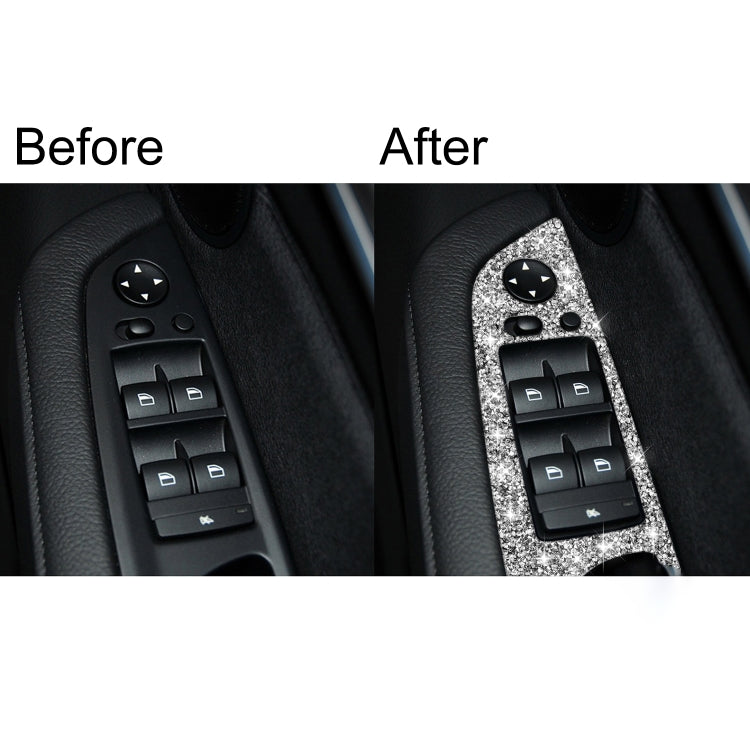 For BMW X5 E70 2008-2013 / X6 E71 2009-2014 Car Window Lift Panel Diamond Decoration Sticker, High Configuration Right Drive by buy2fix