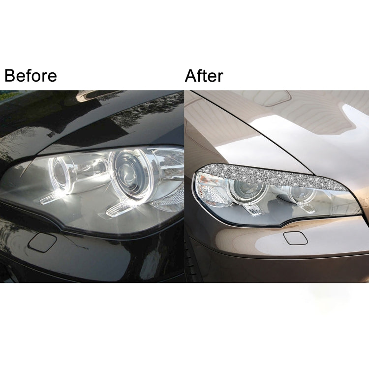 For BMW X5 E70 2010-2012 Car Light Eyebrow Diamond Decoration Sticker, Left and Right Drive by buy2fix