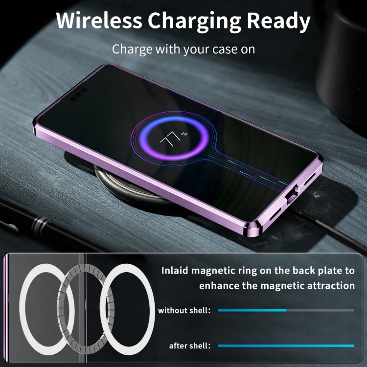 Huawei Mate 60 MagSafe Magnetic Frosted Metal Phone Case(Purple) by buy2fix