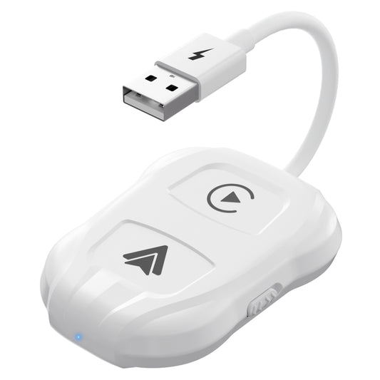 THT-020-9 USB + USB-C / Type-C Wired to Wireless Carplay / Android Auto Adapter(White) by buy2fix