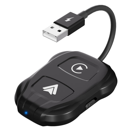 THT-020-9 USB + USB-C / Type-C Wired to Wireless Carplay / Android Auto Adapter(Black) by buy2fix