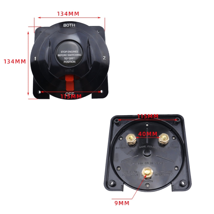 300A RV Yacht Power Off Switch 4 Speed Marine Power Protection Switch(Black) by buy2fix