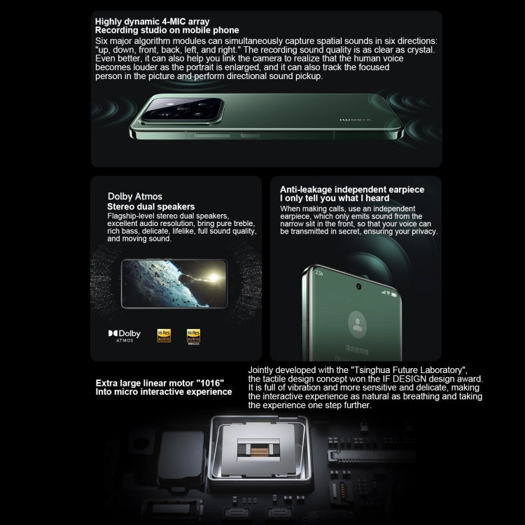 Xiaomi 14 Pro, 16GB+512GB, 6.73 inch Xiaomi HyperOS Snapdragon 8 Gen 3 Octa Core 4nm up to 3.3GHz, NFC, Network: 5G(Green) by Xiaomi