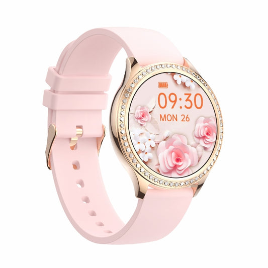 AK53 IP67 BT5.2 1.32inch Smart Watch Support Voice Call / Health Monitoring, Style:Silicone Strap(Gold) by buy2fix