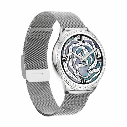 AK53 IP67 BT5.2 1.32inch Smart Watch Support Voice Call / Health Monitoring, Style:Steel Mesh Strap(Silver) by buy2fix