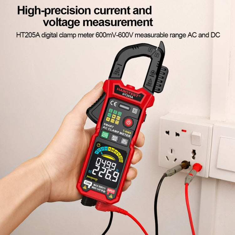 HABOTEST HT205A Multifunctional Intelligent Burn-proof Clamp Multimeter by HABOTEST
