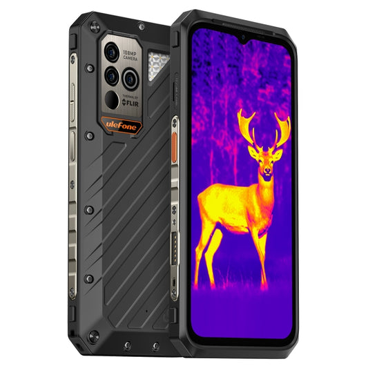 Ulefone Power Armor 18T Ultra Version 5G Thermal Imaging Rugged Phone, 12GB+512GB, Side Fingerprint, 6.58 inch Android 13 MediaTek Dimensity 7050 Octa Core up to 2.6GHz, Network: 5G, NFC, OTG(Black) by Ulefone
