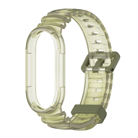 For Xiaomi Mi Band 8 MIJOBS GS Unibody Clear Color Sports Watch Band(Army Green) by MIJOBS