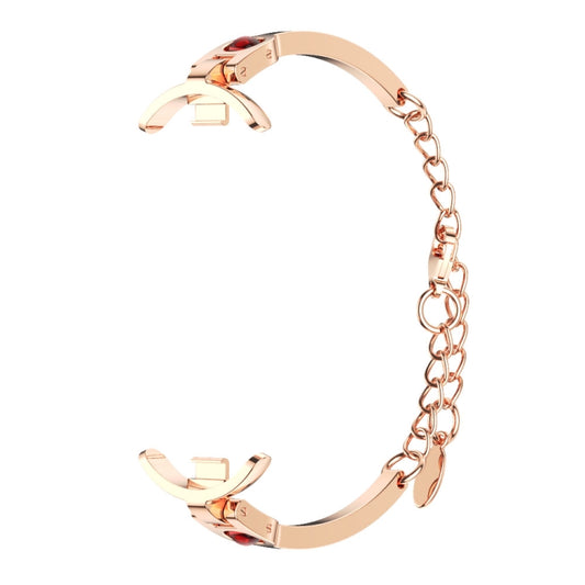 For Xiaomi Smart Band 10 / 9 / 8 Mijobs Ruyi Beauty Bracelet Watch Band(Rose Gold Red) by MIJOBS