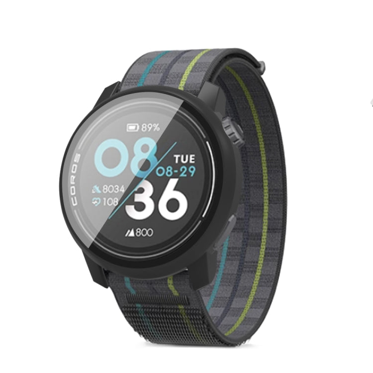 For COROS Pace 3 PC + Tempered Film Integrated Watch Protective Case(Black) by buy2fix