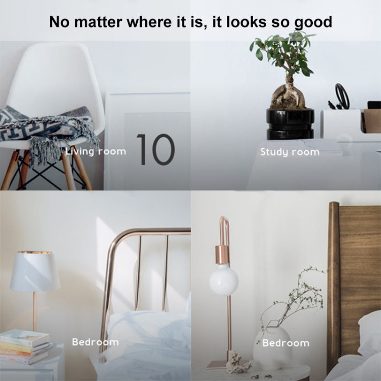 86mm Round LED Tempered Glass Switch Panel, White Round Glass, Style:TV-Computer Socket by buy2fix