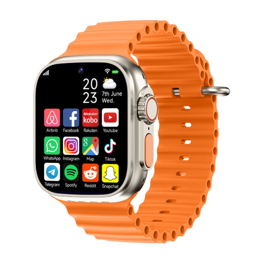 GS37 1.95 inch Screen Smart Phone Watch, 1GB+16GB, Android 9.0, Spreadtrum SL8541E, Network: 4G, Single Nano SIM, Front & Rear Camera(Orange Gold) by buy2fix