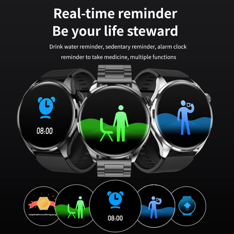 TM05 Pro Smart Bracelet, 1.46 inch Silicone Band IP67 Waterproof Smart Watch, Bluetooth Call / Heart Rate / Blood Pressure / Blood Oxygen(Silver) by buy2fix