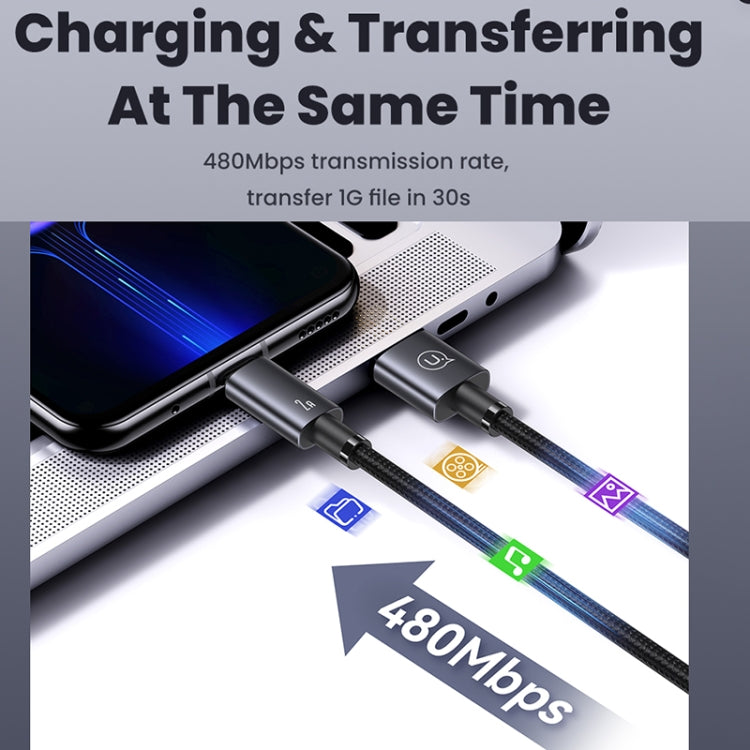 USAMS US-SJ670 USB To Micro USB 2A Fast Charge Data Cable, Length: 2m(Black) by USAMS