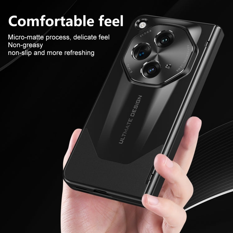 For OPPO Find N3 / OnePlus Open Integrated Frosted Electroplating Full Coverage Phone Case(Black) by buy2fix