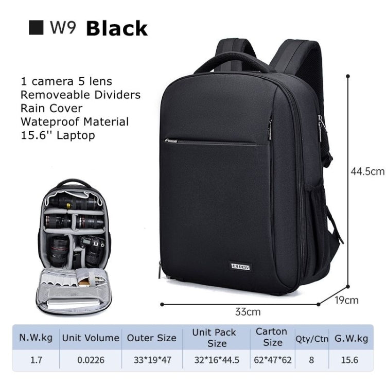 CADeN W9 Travel Lens Pouch Bag Drone Camera Backpack Bag(Black) by CADeN