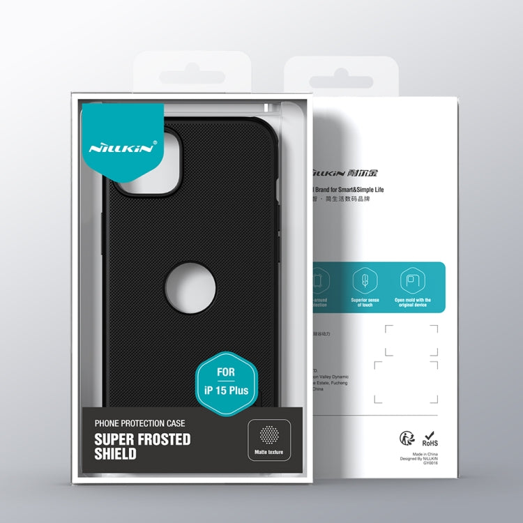 For iPhone 15 Plus NILLKIN Frosted Shield Pro PC + TPU Phone Case(Blue) by NILLKIN