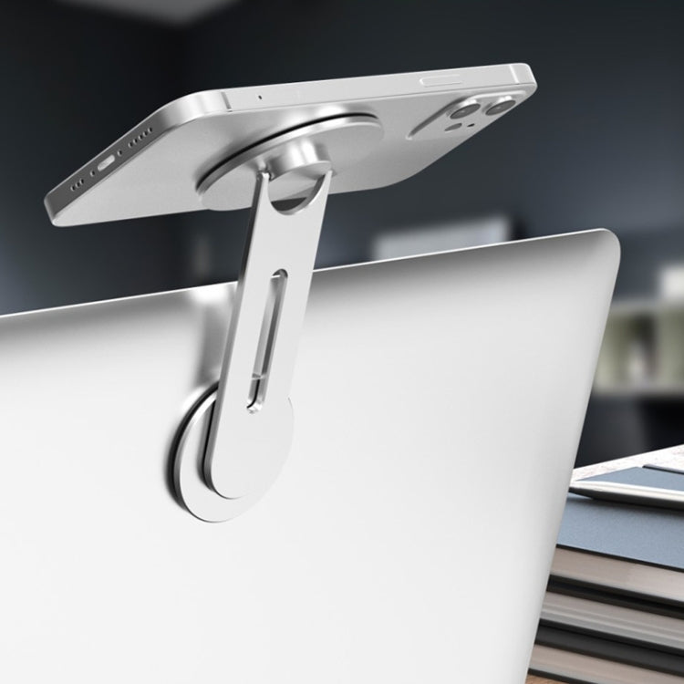 ZF013 For Tesla MagSafe Magnetic Hidden Phone Holder, Flip Version(Silver) by buy2fix