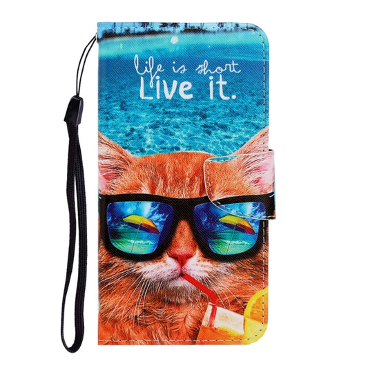 For Xiaomi Redmi 9A 3D Colored Drawing Horizontal Flip PU Leather Case with Holder & Card Slots & Wallet(Underwater Cat) by buy2fix