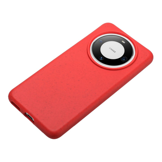 For Huawei Mate 60 Pro Wheat MagSafe Magnetic Straw Material + TPU Phone Case(Red) by buy2fix