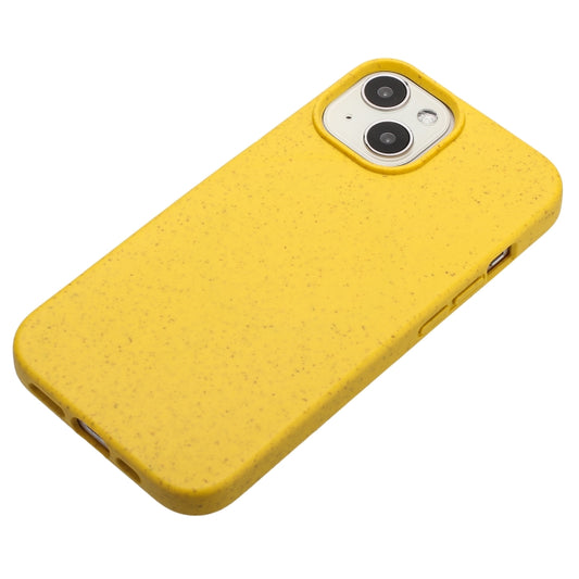 For iPhone 15 Plus Wheat MagSafe Magnetic Straw Material + TPU Phone Case(Yellow) by buy2fix