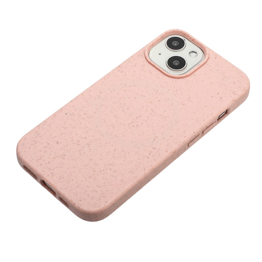 For iPhone 15 Plus Wheat MagSafe Magnetic Straw Material + TPU Phone Case(Pink) by buy2fix