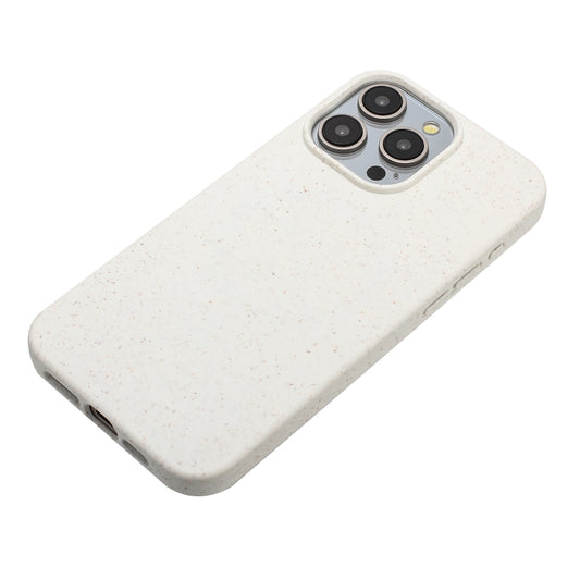 For iPhone 12 Pro Wheat MagSafe Magnetic Straw Material + TPU Phone Case(White) by buy2fix