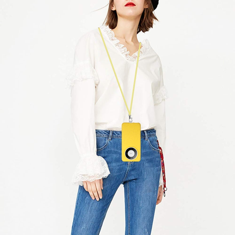 For Huawei Mate 60 Wheat MagSafe Magnetic Straw Material + TPU Phone Case with Lanyard(Yellow) by buy2fix