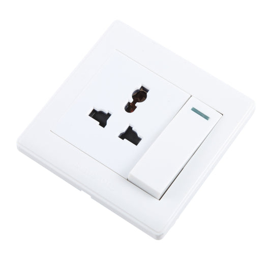 185-265V Multifunctional Wall Switch 86mm with Three-hole Power Socket by buy2fix