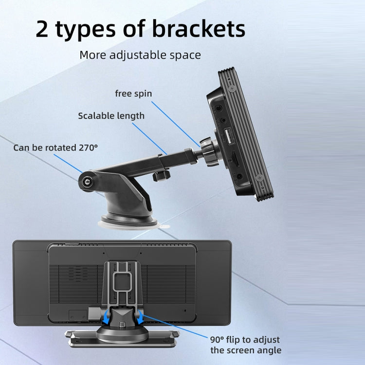 B5303 10.26 inch Portable Car MP5 Player Support CarPlay / Android Auto(Black) by buy2fix