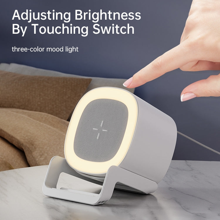 L28 4 in 1 15W Wireless Charging Atmosphere Night Light Bluetooth Speaker(Black) by buy2fix