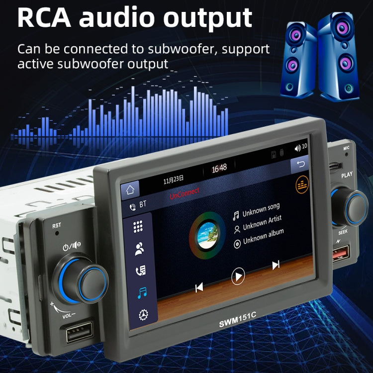 SWM151C 5 inch Portable Car MP5 Player Support CarPlay / Android Auto(Black) by buy2fix