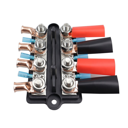 CP-4063 Double Row M10 Power Distribution Block Terminal Studs with Terminals(Black) by buy2fix