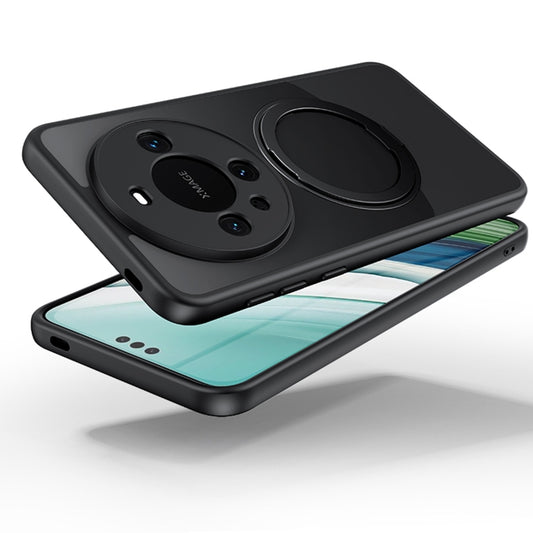 For Huawei Mate 60 360 Rotation MagSafe Magnetic Holder Phone Case(Transparent) by buy2fix