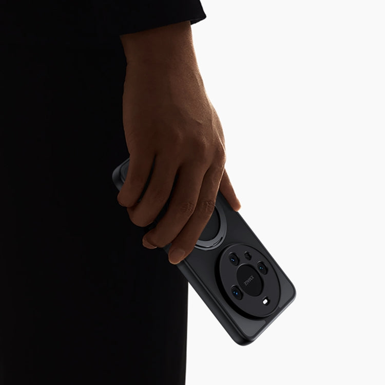 For Huawei Mate 60 360 Rotation MagSafe Magnetic Holder Phone Case(Transparent) by buy2fix