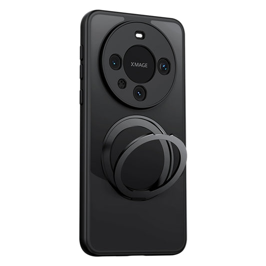 For Huawei Mate 60 Pro 360 Rotation MagSafe Magnetic Holder Phone Case(Transparent) by buy2fix