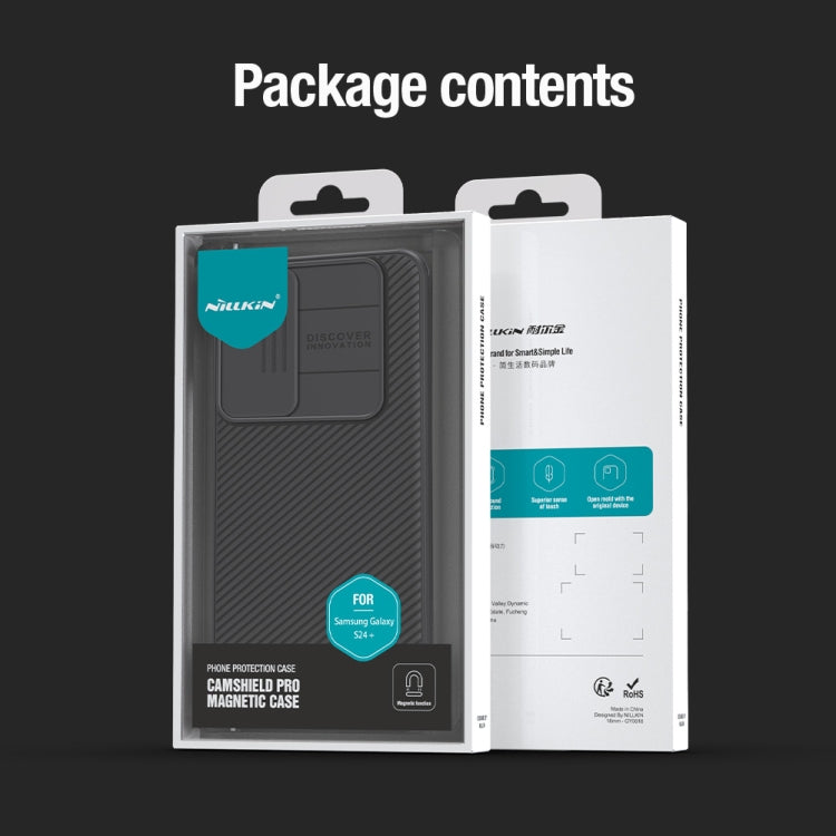 For Samsung Galaxy S24+ 5G NILLKIN Black Mirror Pro Series Camshield PC Phone Case(Black) by NILLKIN