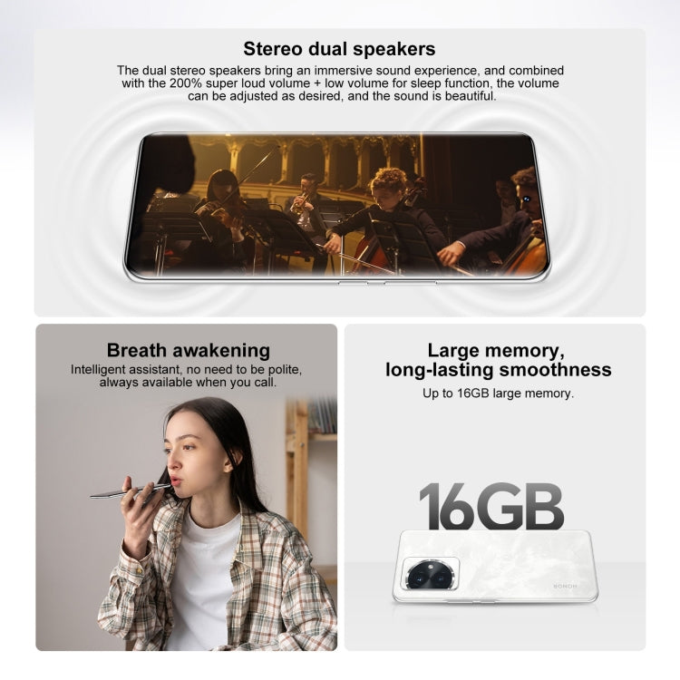 Honor 100, 16GB+512GB, Screen Fingerprint Identification, 6.7 inch MagicOS 7.2 Snapdragon 7 Gen 3 Octa Core up to 2.63GHz, Network: 5G, NFC, OTG, Support Google Play(Black) by HONOR