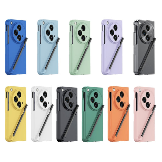 For OPPO Find N3 Integrated Skin Feel PC Phone Case with Pen / Pen Box(Transparent) by buy2fix