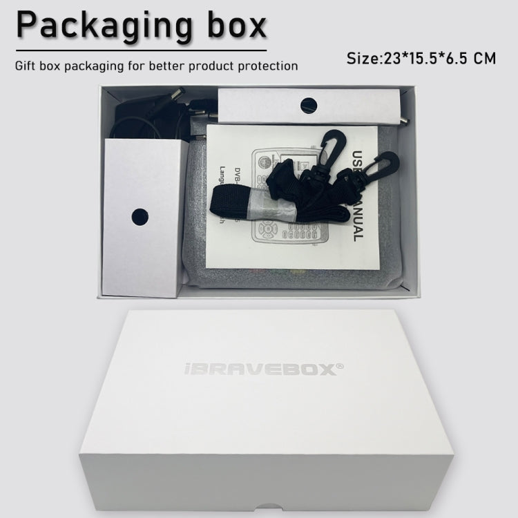 iBRAVEBOX V10 Finder Max+ 4.3 inch Display Digital Satellite Meter Signal Finder, Support DVB-S/S2/S2X AHD, Plug Type:EU Plug(Black) by buy2fix