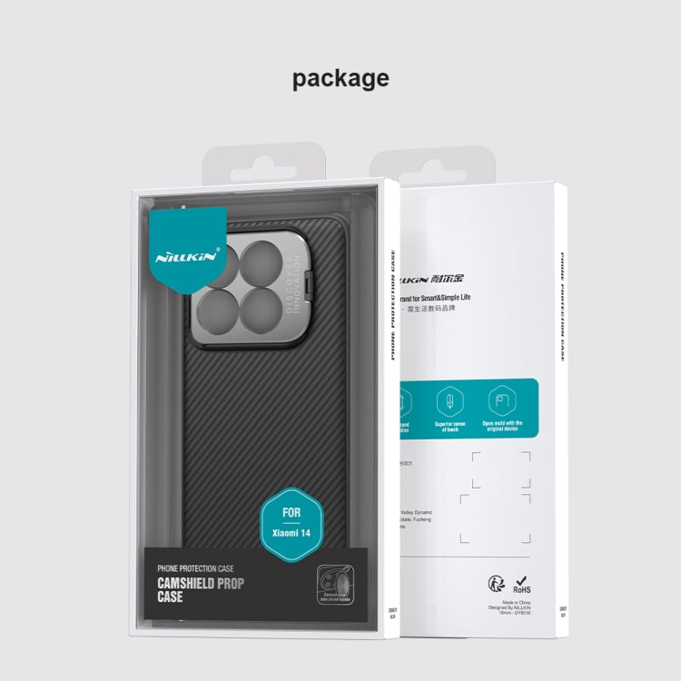 For Xiaomi 14 Pro NILLKIN Black Mirror Prop CD Texture Mirror Precise Hole MagSafe Magnetic Phone Case(Blue) by NILLKIN