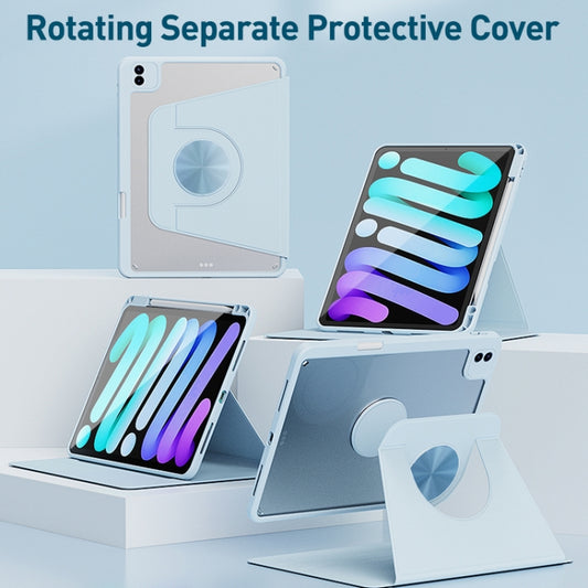 For iPad Air 10.9 2022 / 2020 Detachable Magnetic Rotation Smart Leather Tablet Case(Blue) by buy2fix