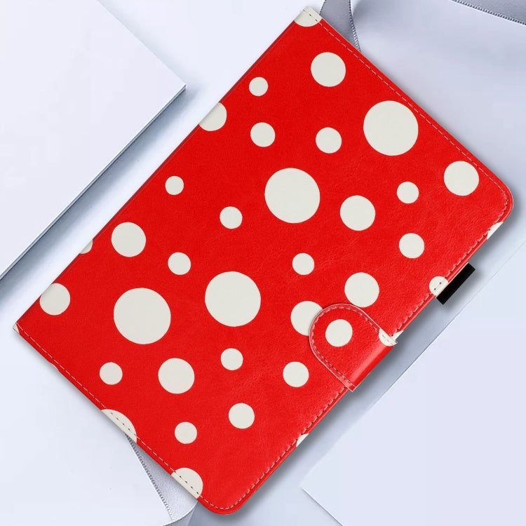 For iPad mini 6 / mini 2024 Dot Pattern Leather Smart Tablet Case(Red White) by buy2fix