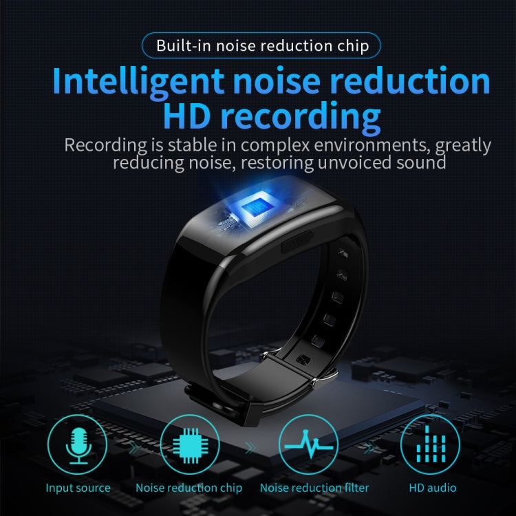 JNN C5 HD Noise Reduction Smart Recording Electronic Bracelet, Capacity:256GB by JNN