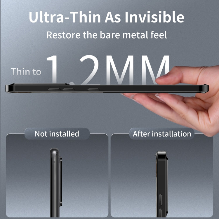 For Samsung Galaxy S24 Ultra 5G MagSafe Magnetic Plain Metal Phone Case(Black) by buy2fix