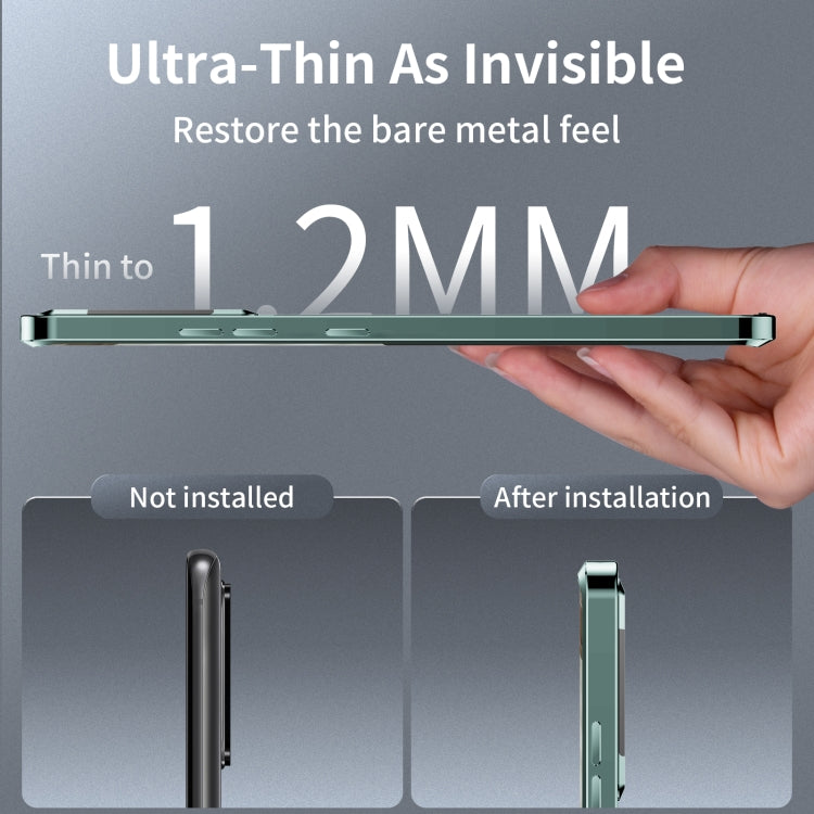 For Samsung Galaxy S24 Ultra 5G MagSafe Magnetic Plain Metal Phone Case(Green) by buy2fix