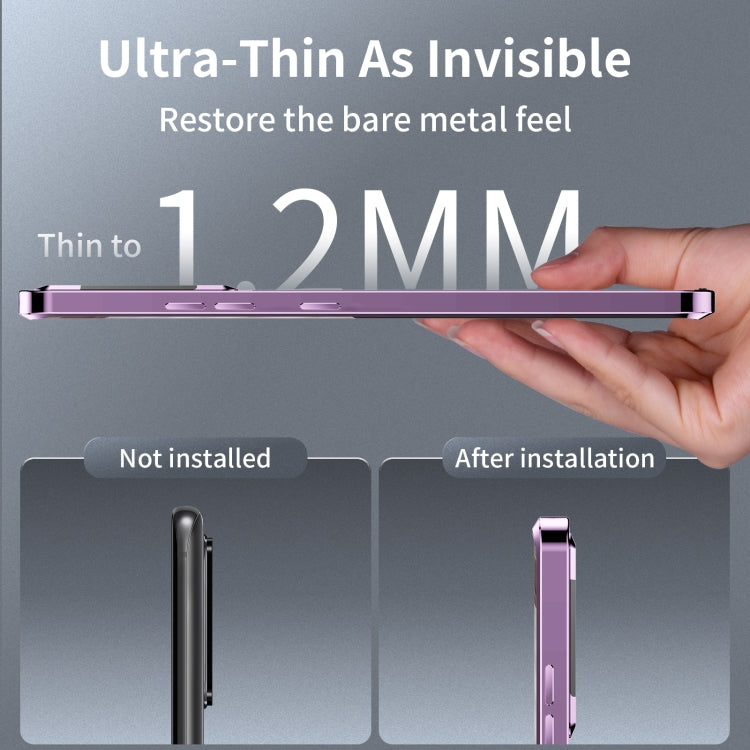 For Samsung Galaxy S24 Ultra 5G MagSafe Magnetic Plain Metal Phone Case(Purple) by buy2fix