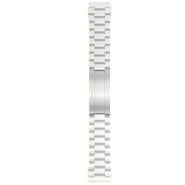 For Huawei Watch GT4 / GT3 / GT2 / GT 46mm Three Strains HW Buckle Metal Watch Band(Silver) by buy2fix
